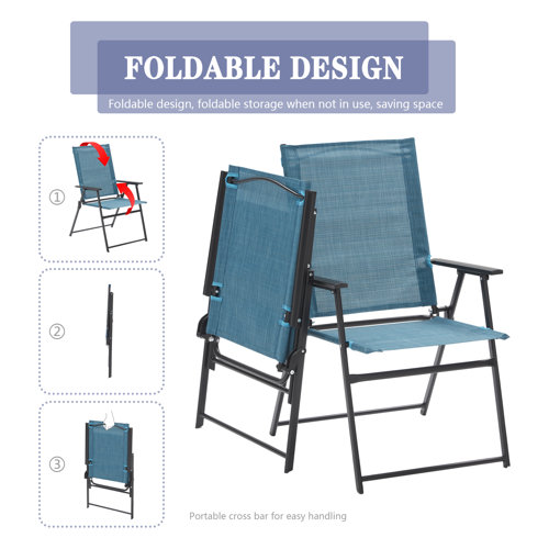 Vicllax Folding Patio Dining Chair (Set Of 4) & Reviews Wayfair